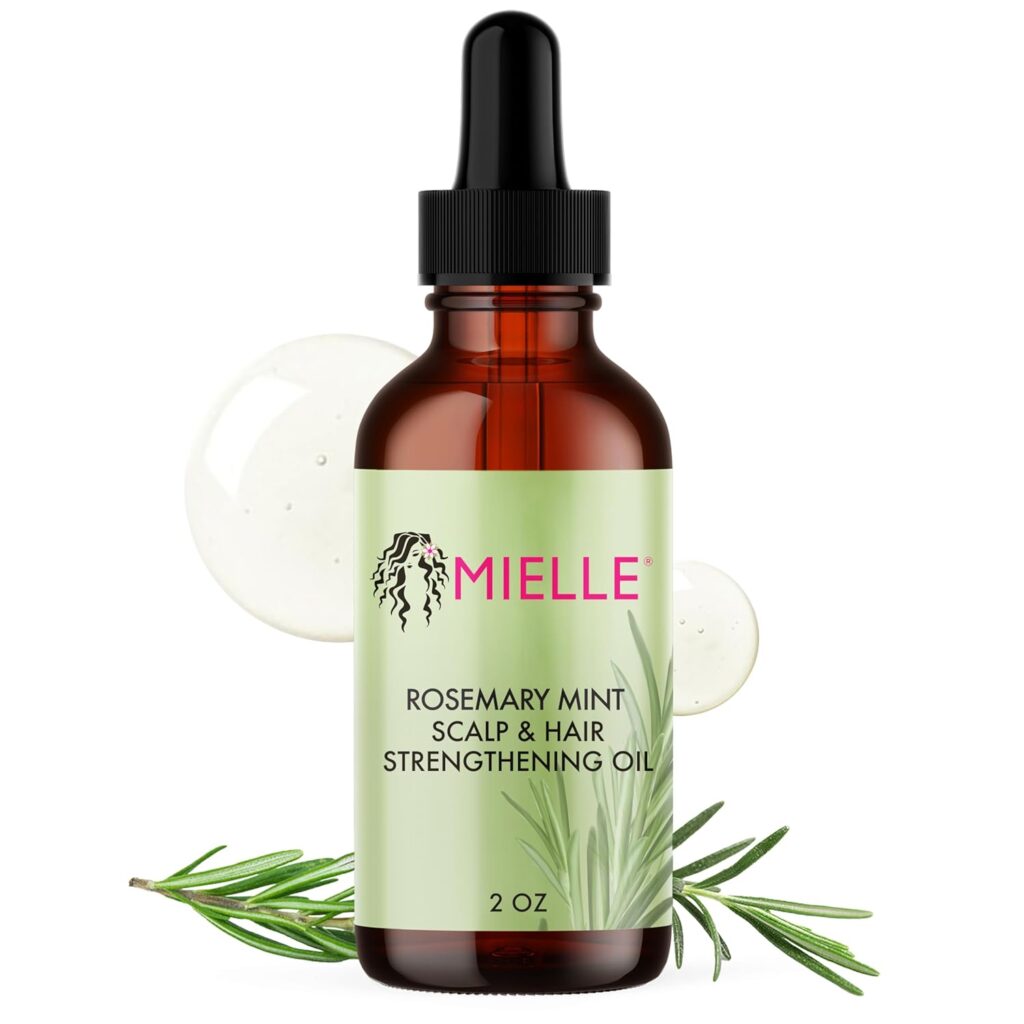 Mielle Organics Rosemary and Mint Hair Oil with Biotin — a cult-favorite in the natural hair community. The peppermint gives a cooling, stimulating sensation on the scalp. Great for fine or damaged hair.